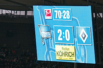 Hertha BSC vs HSV 2:0 vom 01.10.2016